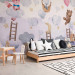 Wall Mural For Children - Teddy Bear, a Bunny and a Fox Flying in the Stars and Clouds 148595 additionalThumb 7