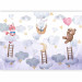 Wall Mural For Children - Teddy Bear, a Bunny and a Fox Flying in the Stars and Clouds 148595 additionalThumb 5