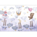 Wall Mural For Children - Teddy Bear, a Bunny and a Fox Flying in the Stars and Clouds 148595 additionalThumb 3