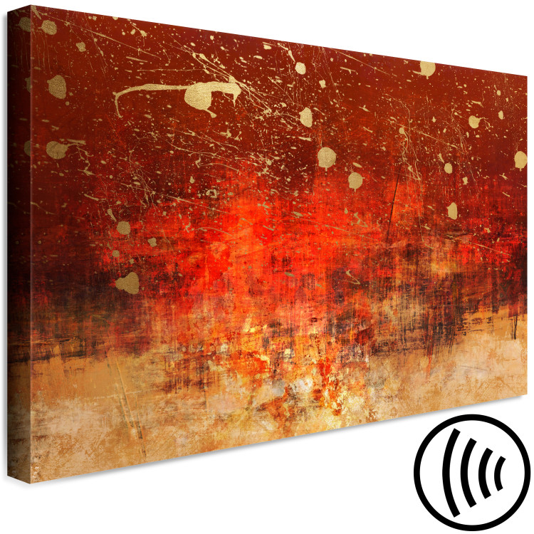 Canvas Print Etude of Color - Abstract Background in Gold and Red Colors 148795 additionalImage 6
