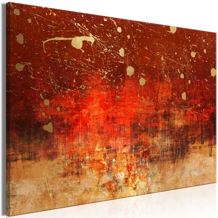 Canvas Print Etude of Color - Abstract Background in Gold and Red Colors 148795 additionalImage 2