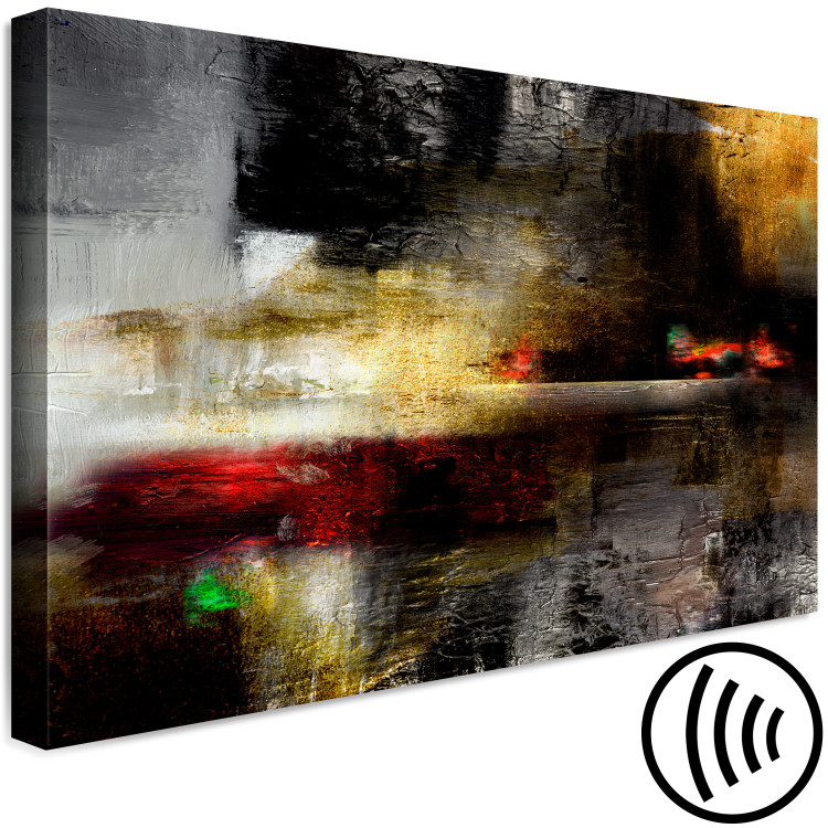 Canvas Colorful Abstraction (1-piece) - textured composition with a hint of black 148895 additionalImage 6
