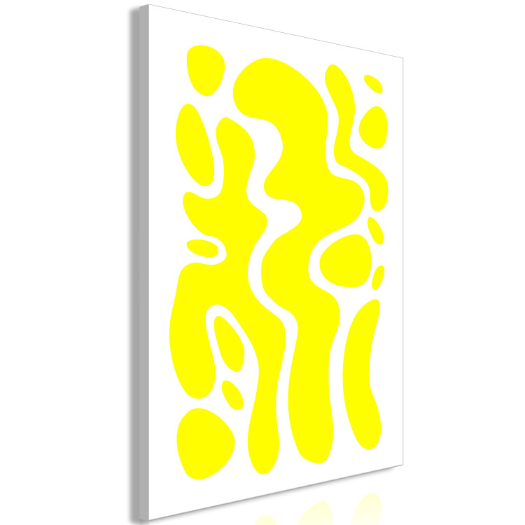 Canvas Geometric Abstraction (1-piece) - yellow fluid shapes and forms 149695 additionalImage 2