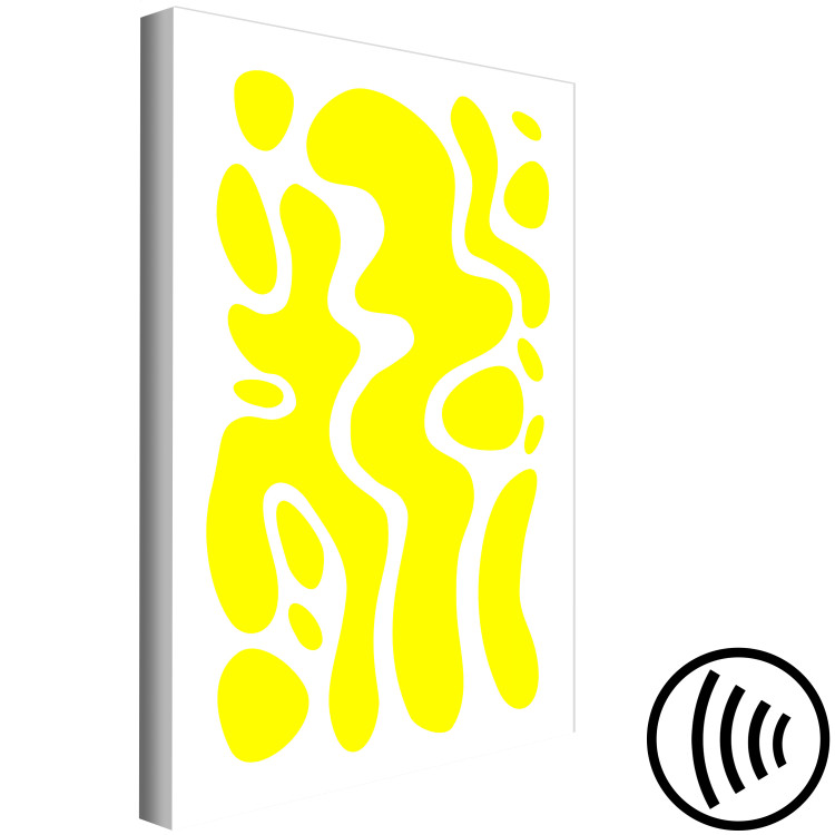 Canvas Geometric Abstraction (1-piece) - yellow fluid shapes and forms 149695 additionalImage 6
