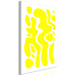 Canvas Geometric Abstraction (1-piece) - yellow fluid shapes and forms 149695 additionalThumb 2
