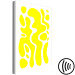 Canvas Geometric Abstraction (1-piece) - yellow fluid shapes and forms 149695 additionalThumb 6