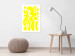Canvas Geometric Abstraction (1-piece) - yellow fluid shapes and forms 149695 additionalThumb 3