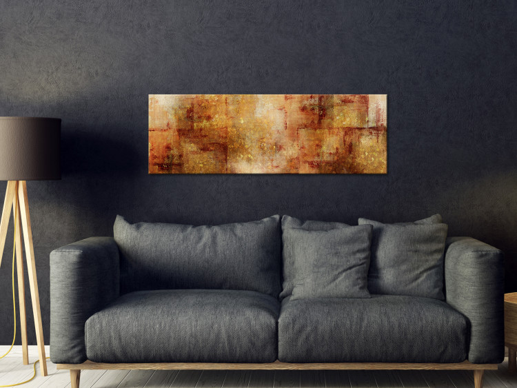 Canvas Autumn Abstraction - Blurry, Gold Crown Tree, Horizontal 149995 additionalImage 3