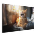 Canvas Print AI Maine Coon Cat - Ginger Happy Animal in the Sunshine - Horizontal 150195 additionalThumb 2