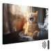 Canvas Print AI Maine Coon Cat - Ginger Happy Animal in the Sunshine - Horizontal 150195 additionalThumb 8