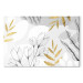 Canvas Fine Abstraction - A Minimalist Composition With Leaves and Flowers 151195