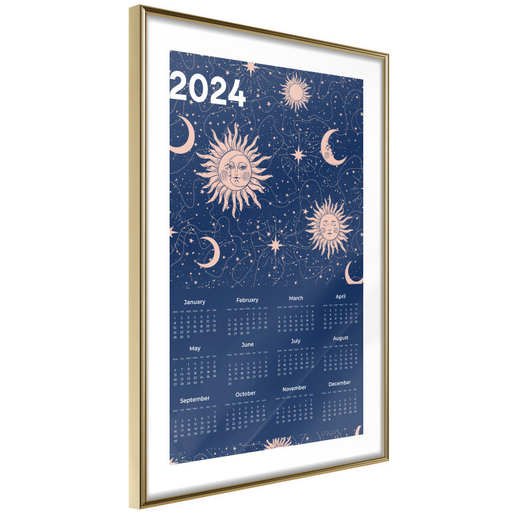Wall Poster Calendar 2024 - Space Composition on Navy Blue Background 151895 additionalImage 7