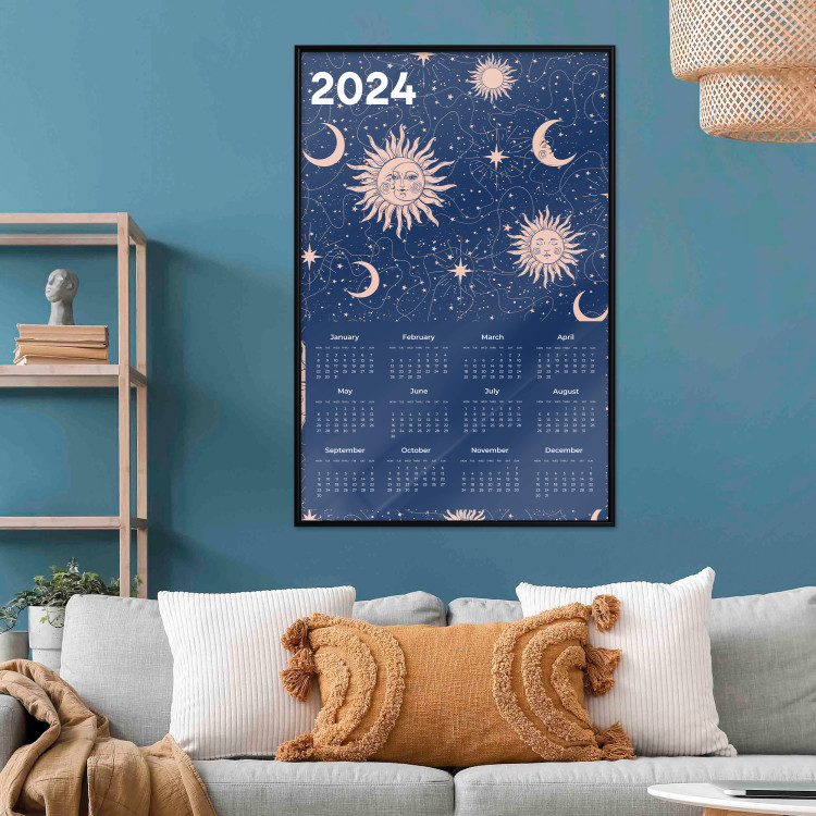 Wall Poster Calendar 2024 - Space Composition on Navy Blue Background 151895 additionalImage 15