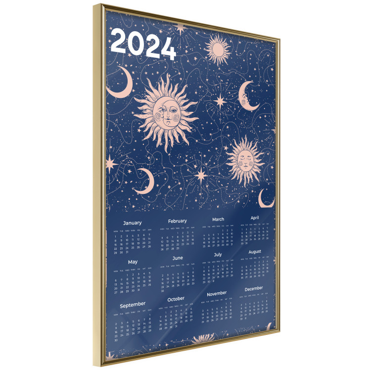 Wall Poster Calendar 2024 - Space Composition on Navy Blue Background 151895 additionalImage 5