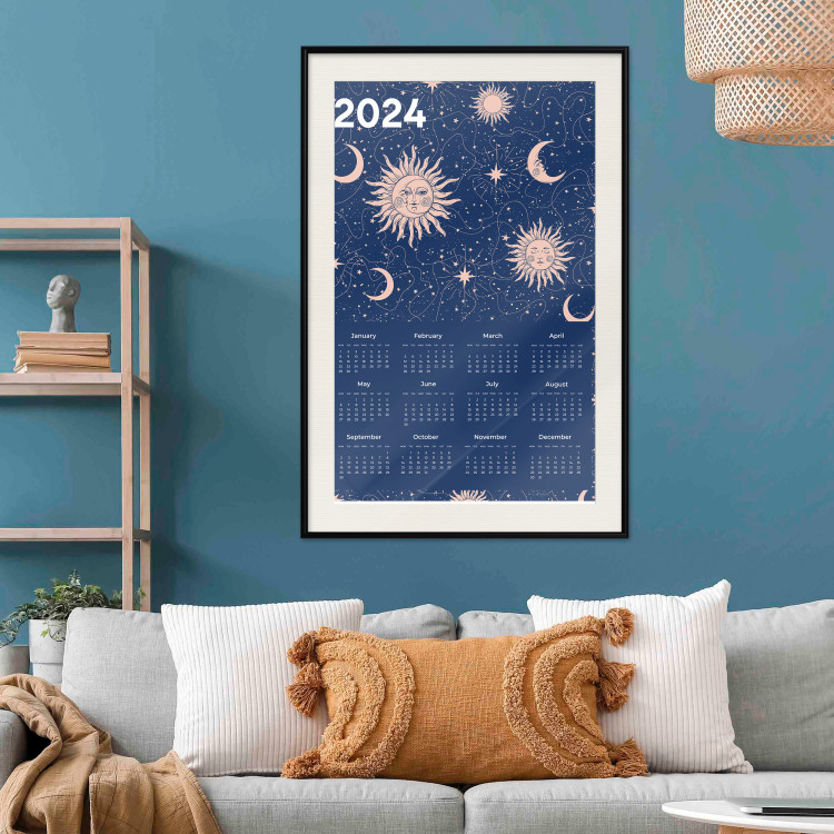 Wall Poster Calendar 2024 - Space Composition on Navy Blue Background 151895 additionalImage 16
