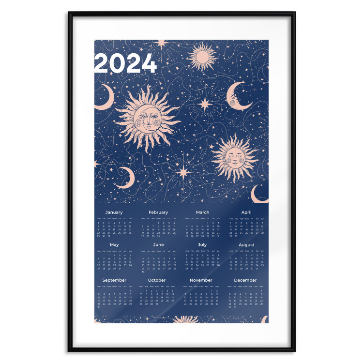Wall Poster Calendar 2024 - Space Composition on Navy Blue Background 151895 additionalImage 25