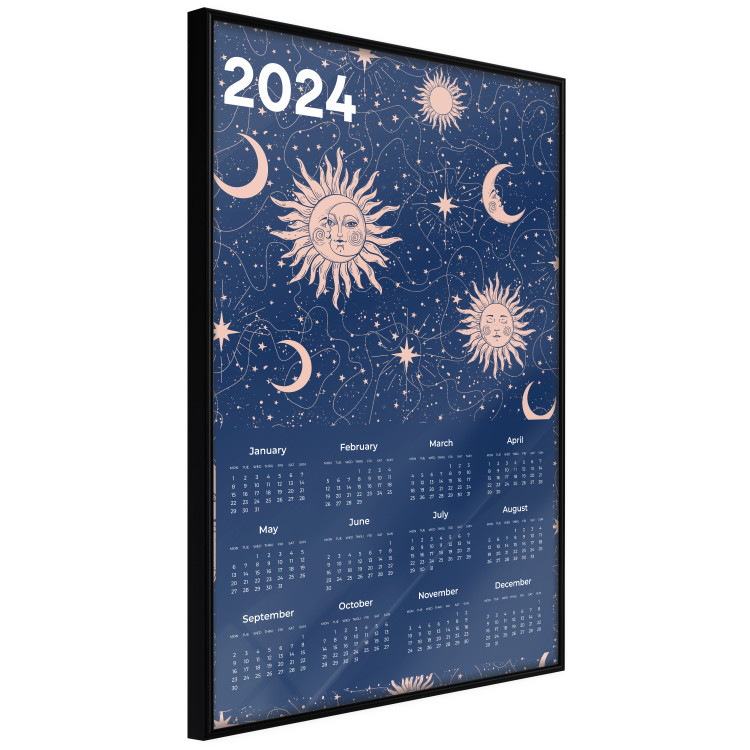 Wall Poster Calendar 2024 - Space Composition on Navy Blue Background 151895 additionalImage 3