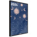 Wall Poster Calendar 2024 - Space Composition on Navy Blue Background 151895 additionalThumb 3