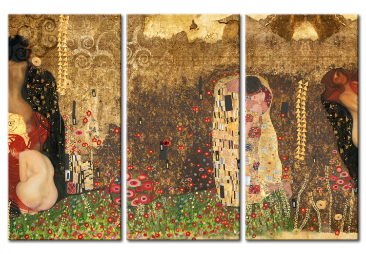 Canvas Print Gustav Klimt - inspiration, Triptych 56095