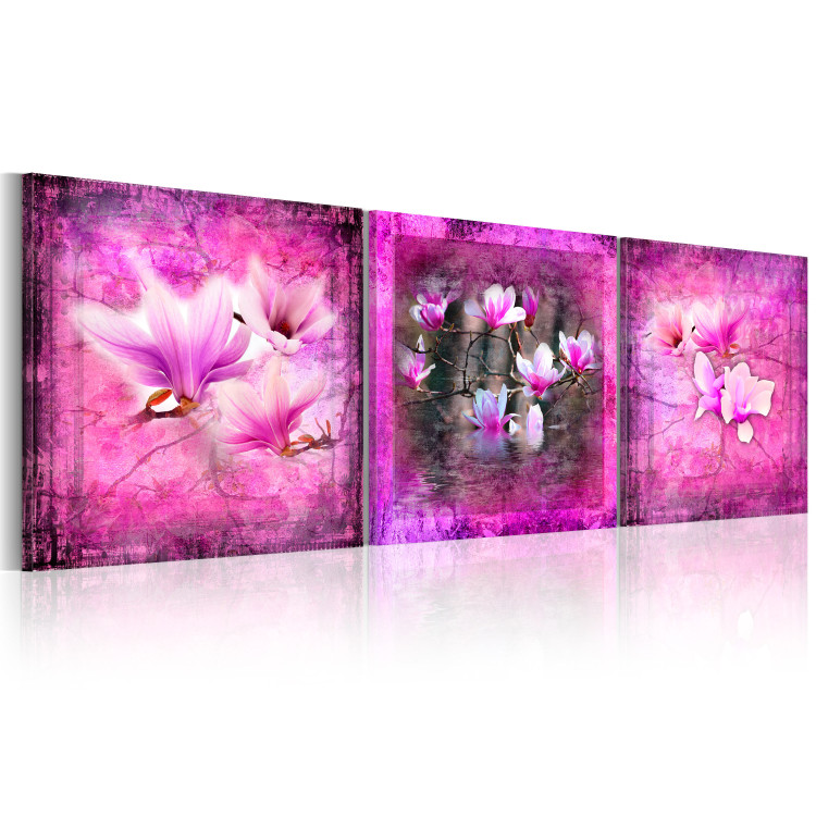 Canvas Print Pink magnolia flowers 56595 additionalImage 2