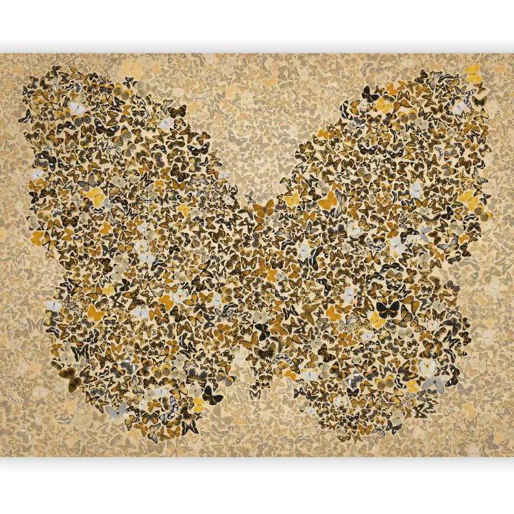 Wall Mural Butterfly World - Composition background with various species shaped like a butterfly 61295 additionalImage 1