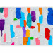 Photo Wallpaper Colourful expression - painted pattern in coloured shapes on white background 90095 additionalThumb 5