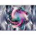 Photo Wallpaper Floral mandala - colourful abstraction on grey background with wave effect 91195 additionalThumb 5
