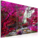 Canvas Art Print Beautiful Waterfall: Pink Forest - Landscape of Colorful Trees 97395 additionalThumb 2