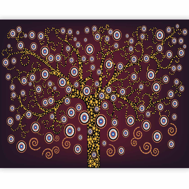 Photo Wallpaper Oriental abstract - tree with branches and ornaments in patterns 97695 additionalImage 5