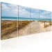 Canvas Beach Entrance (5-piece) - View of the Mediterranean Sea 98595 additionalThumb 2