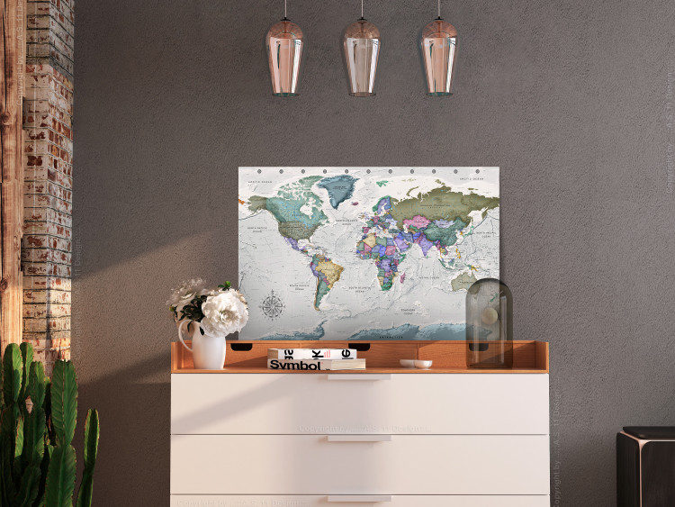 Decorative Pinboard World Destinations (1 Part) Wide [Cork Map] 107206 additionalImage 4