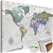 Decorative Pinboard World Destinations (1 Part) Wide [Cork Map] 107206
