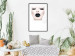 Wall Poster Black lips - composition on white with a woman's face with dark lipstick 115006 additionalThumb 11