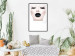 Wall Poster Black lips - composition on white with a woman's face with dark lipstick 115006 additionalThumb 9