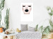 Wall Poster Black lips - composition on white with a woman's face with dark lipstick 115006 additionalThumb 12