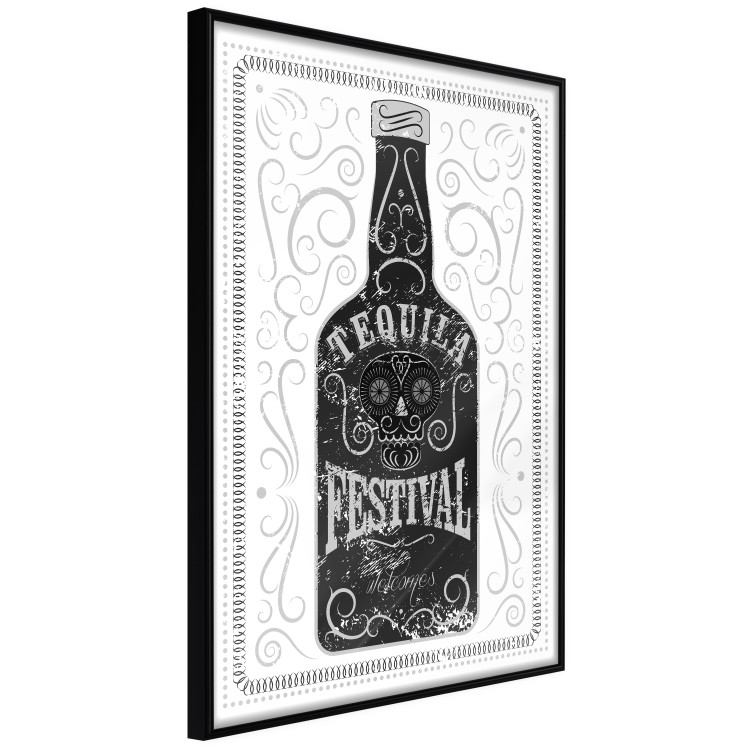 Wall Poster Tequila festival - black and white decorative composition with a bottle of alcohol 115106 additionalImage 8