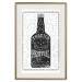 Wall Poster Tequila festival - black and white decorative composition with a bottle of alcohol 115106 additionalThumb 19