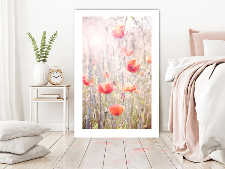 Wall Poster Summer Meadow - colorful composition with red poppies among field flowers 116406 additionalImage 2