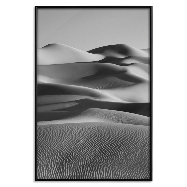 Wall Poster Desert Dunes - black and white landscape amidst hot desert sands 116506 additionalImage 24