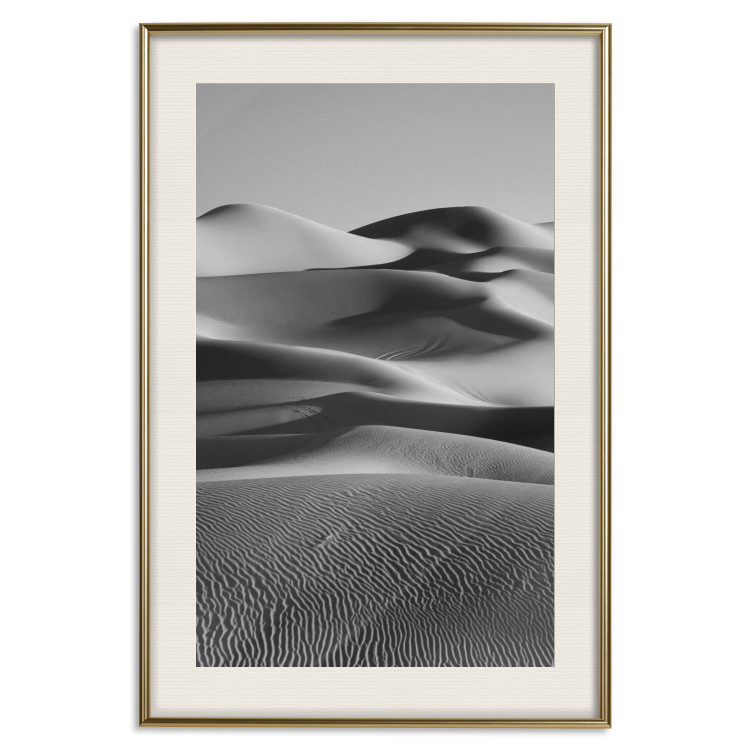 Wall Poster Desert Dunes - black and white landscape amidst hot desert sands 116506 additionalImage 19