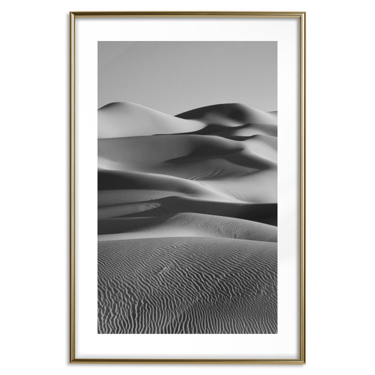 Wall Poster Desert Dunes - black and white landscape amidst hot desert sands 116506 additionalImage 16