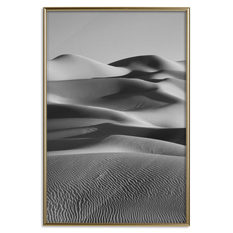 Wall Poster Desert Dunes - black and white landscape amidst hot desert sands 116506 additionalImage 20