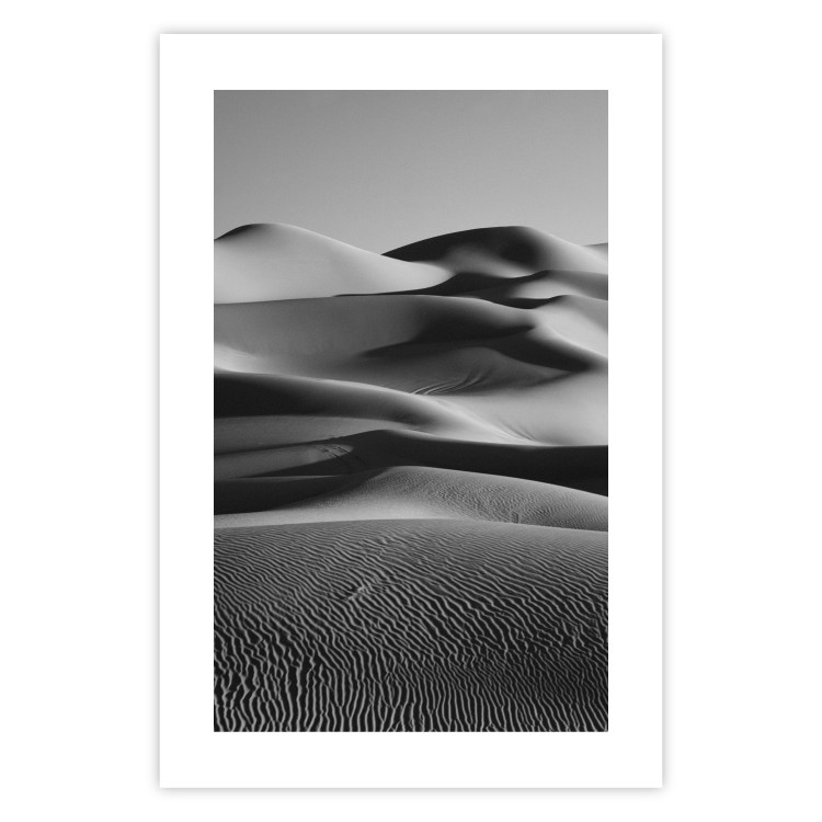 Wall Poster Desert Dunes - black and white landscape amidst hot desert sands 116506 additionalImage 25