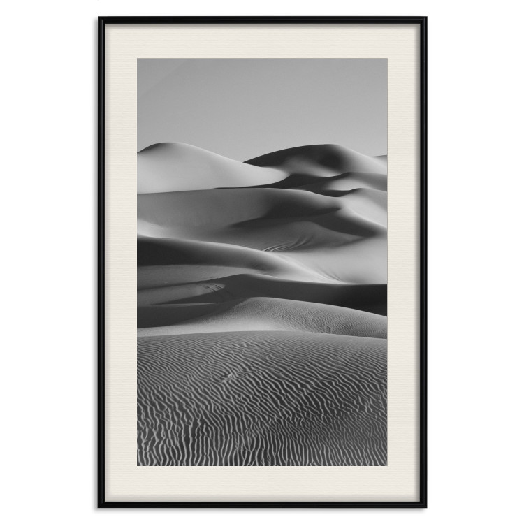 Wall Poster Desert Dunes - black and white landscape amidst hot desert sands 116506 additionalImage 18