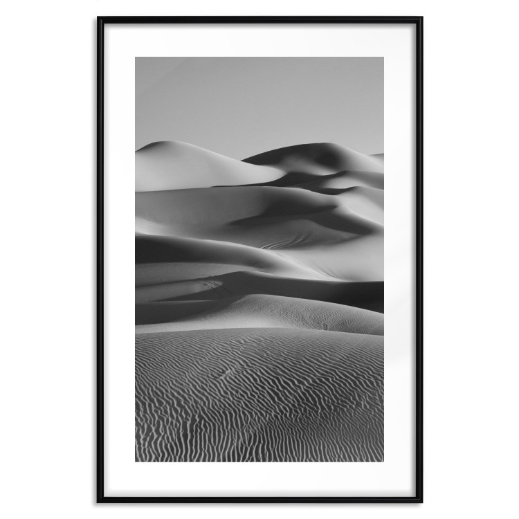 Wall Poster Desert Dunes - black and white landscape amidst hot desert sands 116506 additionalImage 17