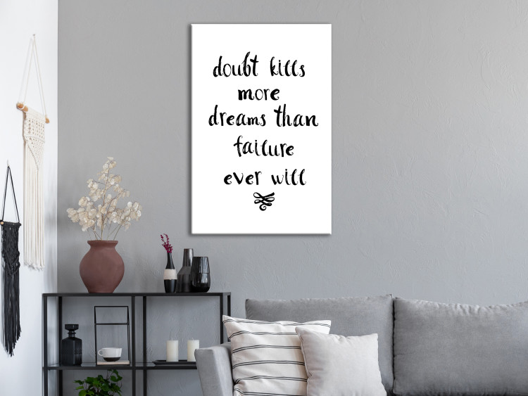 Canvas Art Print From Failure to Dreams (1-part) - Inspirational English Quote 117506 additionalImage 3