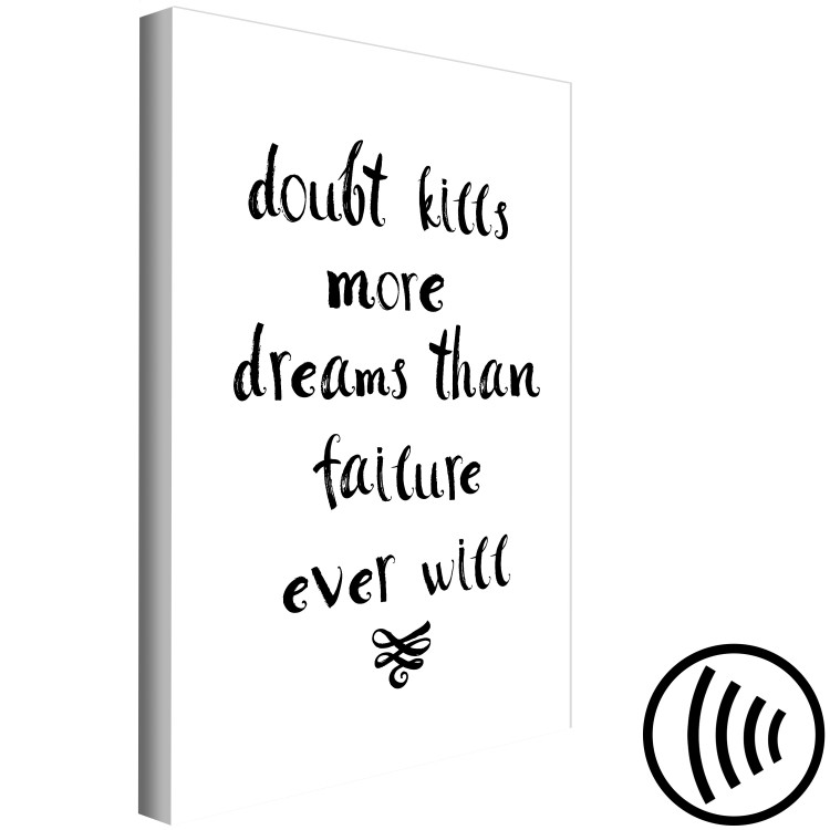 Canvas Art Print From Failure to Dreams (1-part) - Inspirational English Quote 117506 additionalImage 6