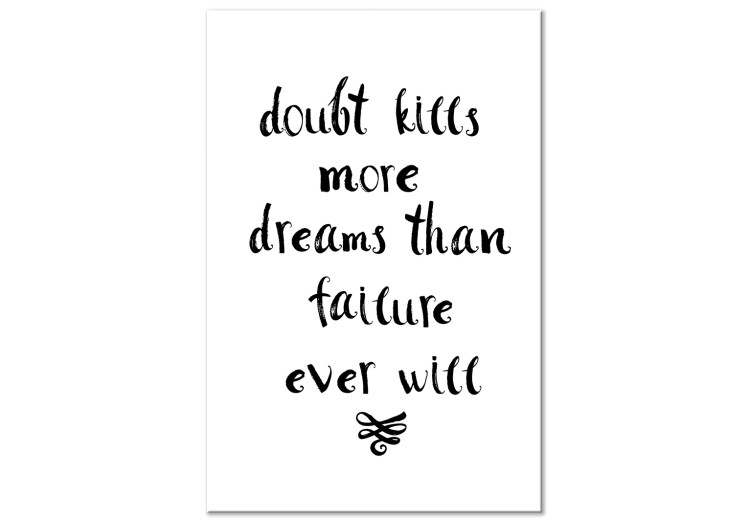 Canvas Art Print From Failure to Dreams (1-part) - Inspirational English Quote 117506