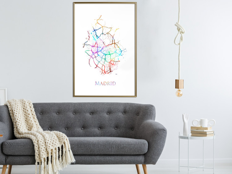 Wall Poster Madrid - colorful map of one of the cities in Spain and English inscription 117906 additionalImage 13