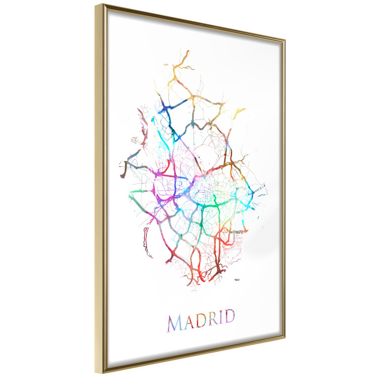 Wall Poster Madrid - colorful map of one of the cities in Spain and English inscription 117906 additionalImage 12